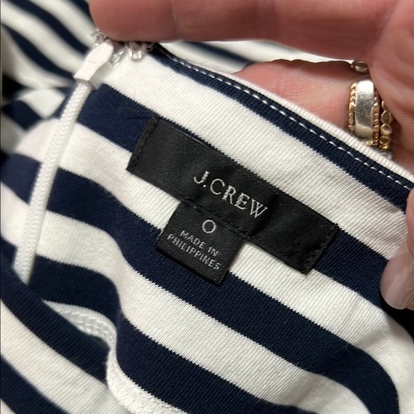 J. Crew Nautical Navy and White Stripe Pencil Skirt Size 0 - Picture 9 of 13